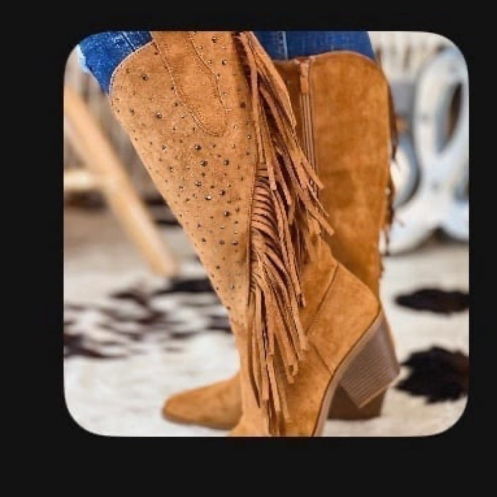 8.5 wide calf boot worn twice cowboy